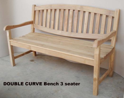 DOUBLE CURVE bench 3 seater 